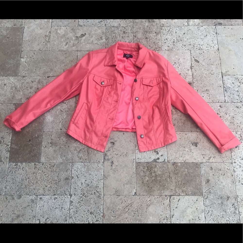 g by giuliana pink leather jacket